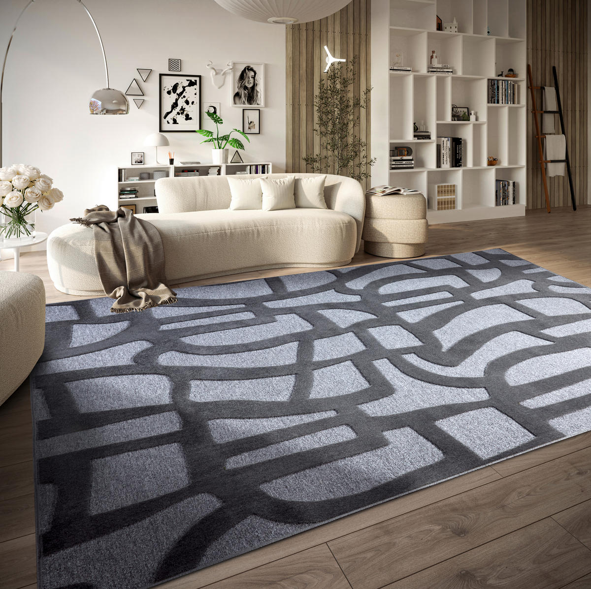 FLACHWEBETEPPICH 160/230 cm Kollektion 1879 Anthrazit  - Anthrazit, Design, Textil (160/230cm) - Villeroy & Boch