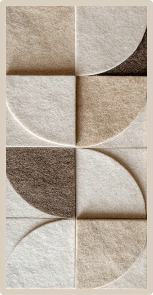 AKUSTIKBILD Abstraktes Multicolor 120/60 cm  - Multicolor, Basics, Naturmaterialien/Holz (120/60cm) - Euroart