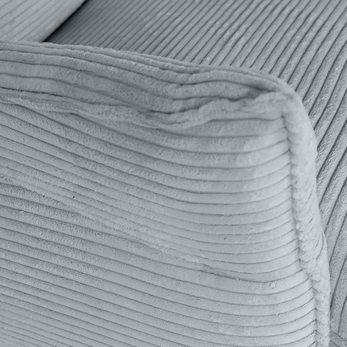 OHRENSESSEL Cord Hellgrau  - Hellgrau/Schwarz, Konventionell, Textil/Metall (83/110/92cm) - MID.YOU