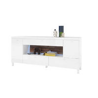 BYRÅ vit  175/84/38 cm  - vit, Modern, trämaterial (175/84/38cm) - Ti'me