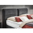 BOXSPRINGBETT 180/200 cm  in Anthrazit  - Chromfarben/Anthrazit, KONVENTIONELL, Textil/Metall (180/200cm) - Dieter Knoll