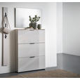 GARDEROBE 3-teilig  in 125/200/19 cm  - Kaschmir/Eichefarben, Design, Glas/Holzwerkstoff (125/200/19cm) - Voleo