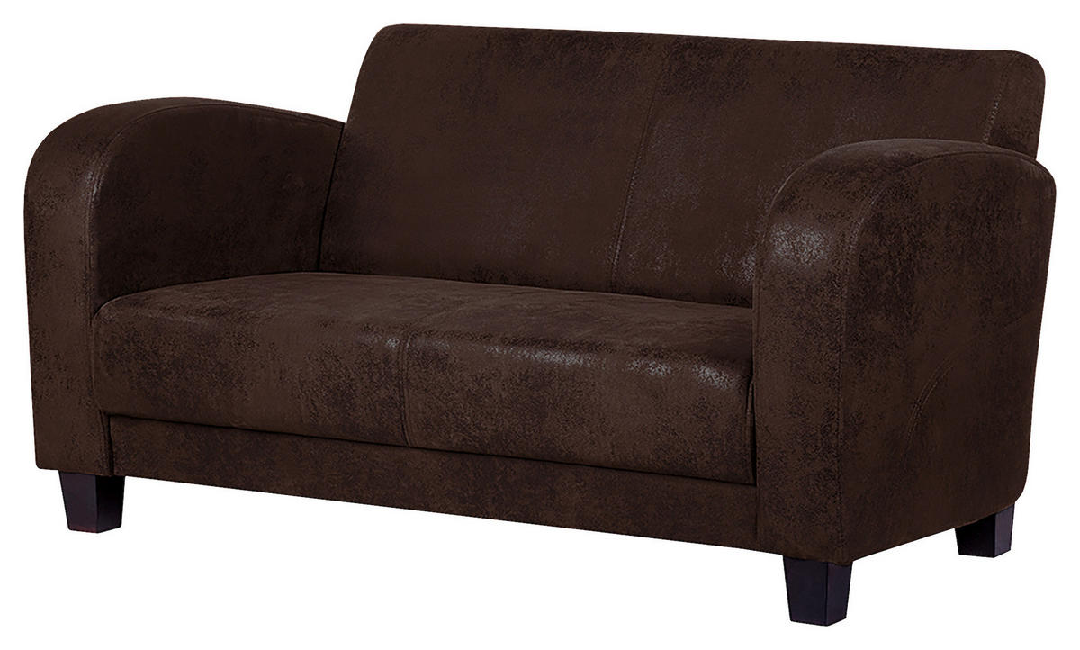 SITZGARNITUR in Lederlook Dunkelbraun  - Dunkelbraun, Design, Textil (92/80/89cm) - Livetastic