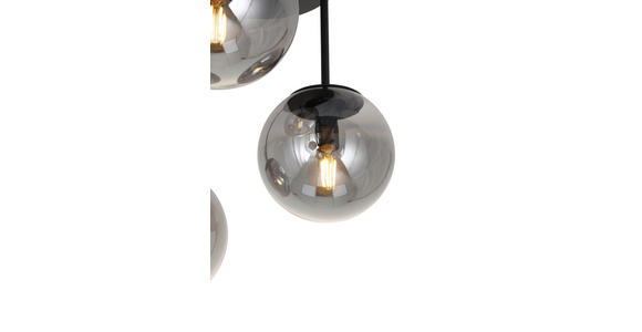 HÄNGELEUCHTE 42/59,5 cm  - Schwarz, Trend, Glas/Metall (42/59,5cm) - Novel