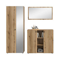 GARDEROBE 3-teilig  in 191/192/37 cm  - Eichefarben, Design, Holzwerkstoff (191/192/37cm) - MID.YOU