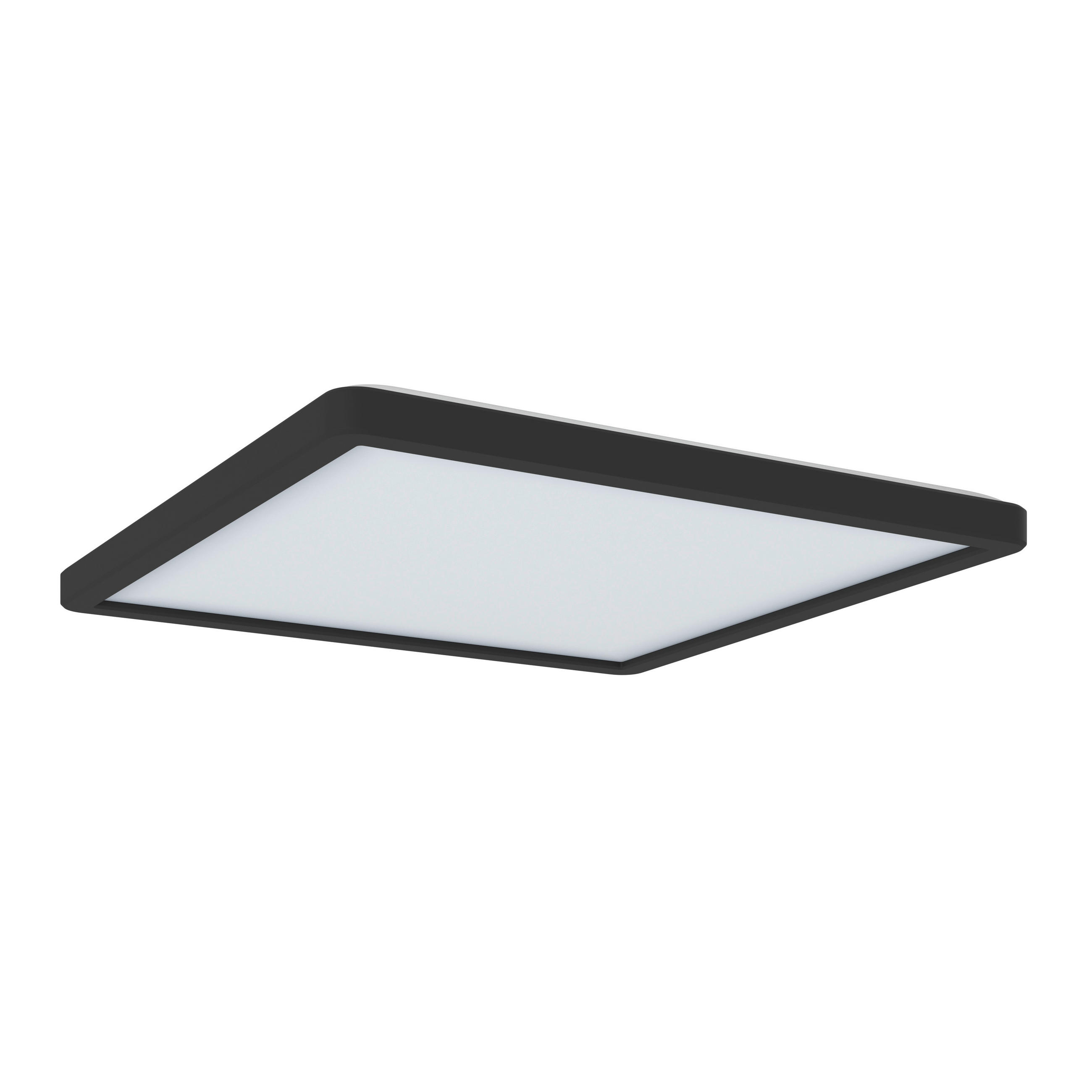 STROPNÉ LED SVIETIDLO, 29,3/29,3/2,8 cm - čierna, Basics, plast (29,3/29,3/2,8cm) - Novel