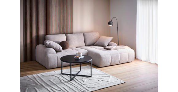 ECKSOFA  in Flachgewebe Schlammfarben  286/195 cm  - Schlammfarben/Schwarz, KONVENTIONELL, Kunststoff/Textil (286/195cm) - Carryhome