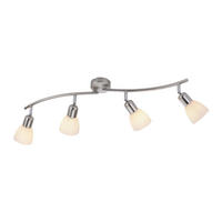 PLAFONJERA - boja nerđajućeg čelika, Osnovno, staklo/metal (90/83/21cm)
