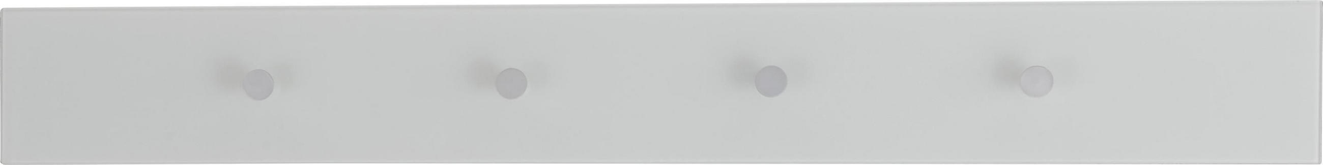 HAKENLEISTE  in Weiß, Alufarben  - Alufarben/Weiß, Design, Glas/Holzwerkstoff (98/12/5,5cm) - Dieter Knoll