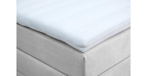 BOXSPRINGBETT 160/200 cm  in Weiß  - Schwarz/Weiß, KONVENTIONELL, Textil/Metall (160/200cm) - Carryhome