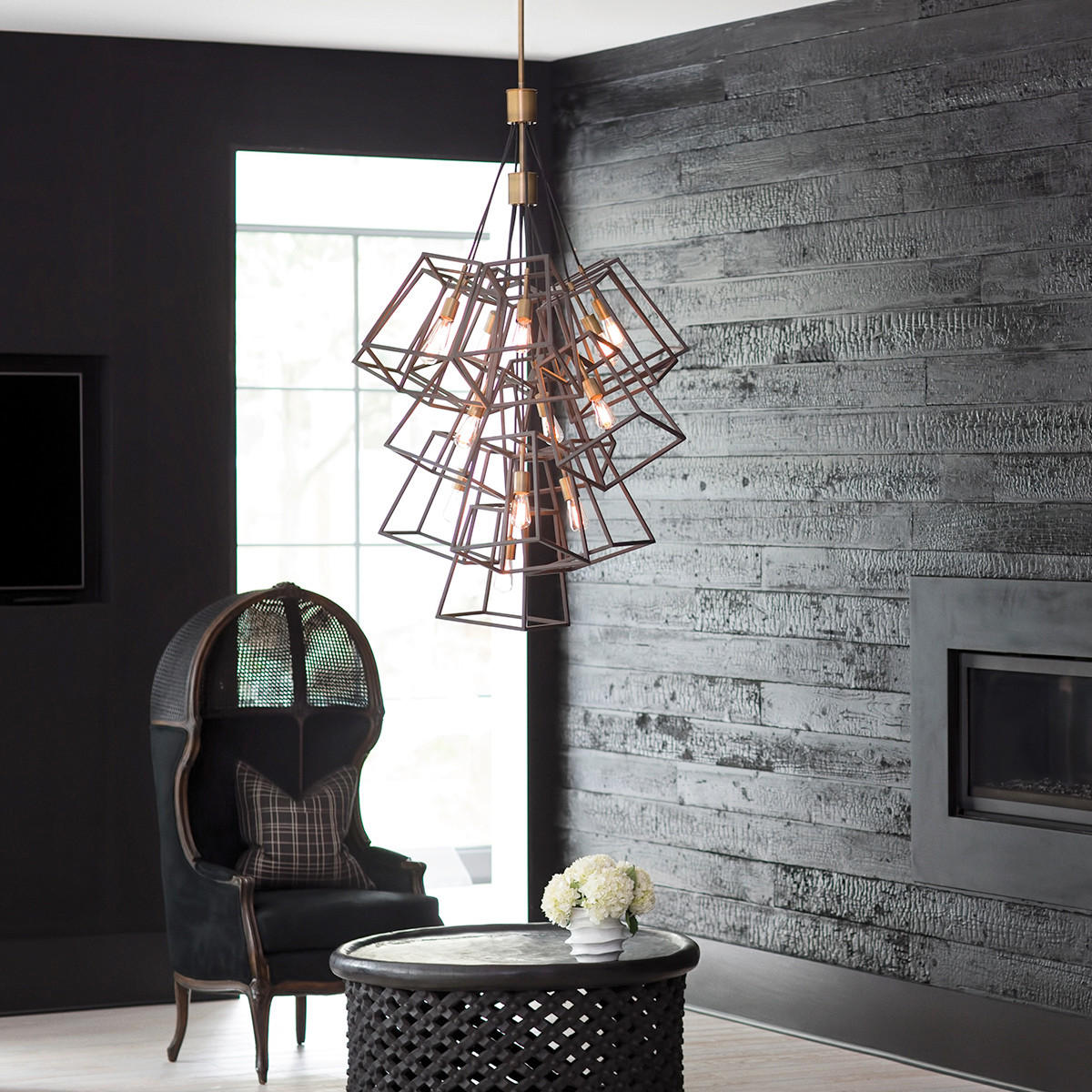 KRONLEUCHTER 85/146.4 cm    - Bronzefarben, Lifestyle, Metall (85/146.4cm) - Elstead Lighting