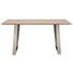 ESSTISCH Nussbaum massiv rechteckig Edelstahlfarben, Nussbaumfarben - Edelstahlfarben/Nussbaumfarben, KONVENTIONELL, Holz/Metall (160/90/76cm) - Dieter Knoll