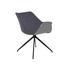 ARMLEHNSTUHL Grau, Schwarz - Schwarz/Grau, Design, Textil/Metall (61/67/80cm)