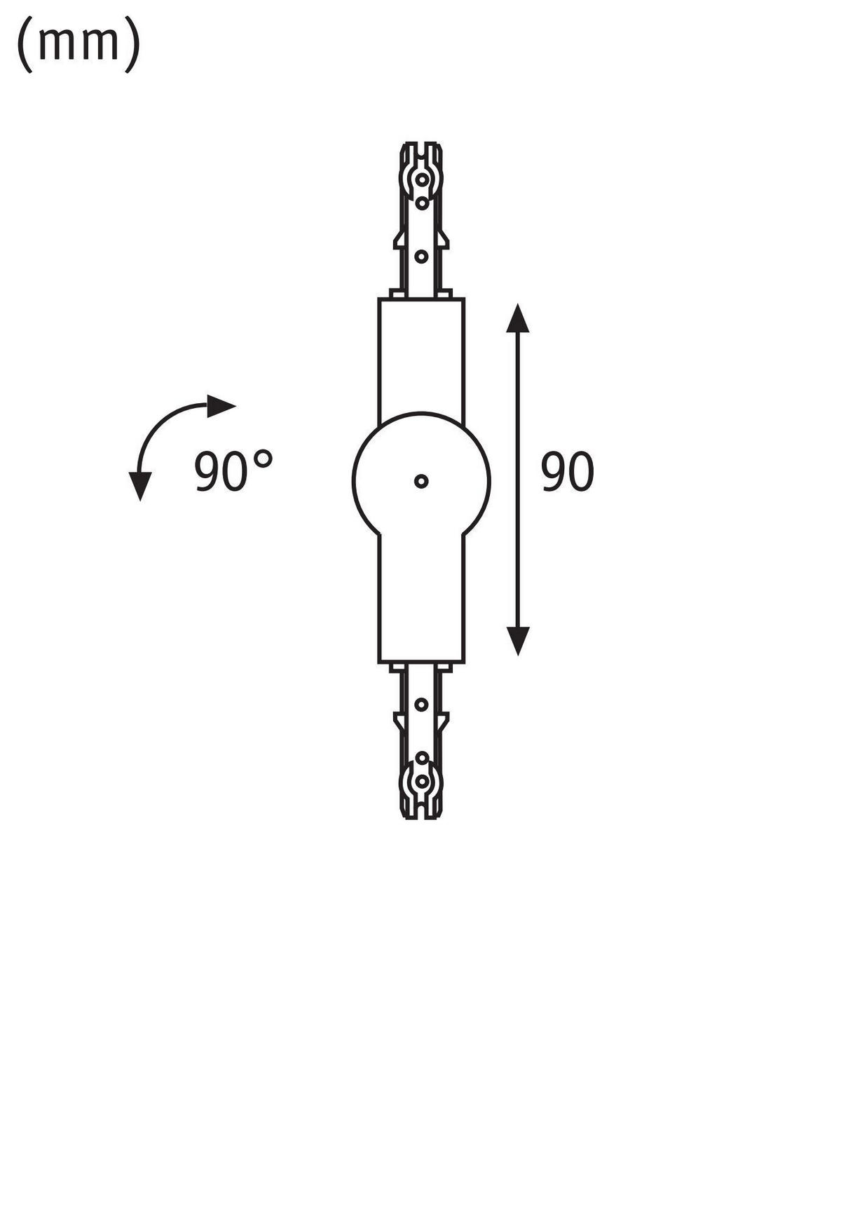 SCHIENENSYSTEM-VERBINDER - Weiß, Basics, Metall (18,9/1,8/3,6cm) - Paulmann