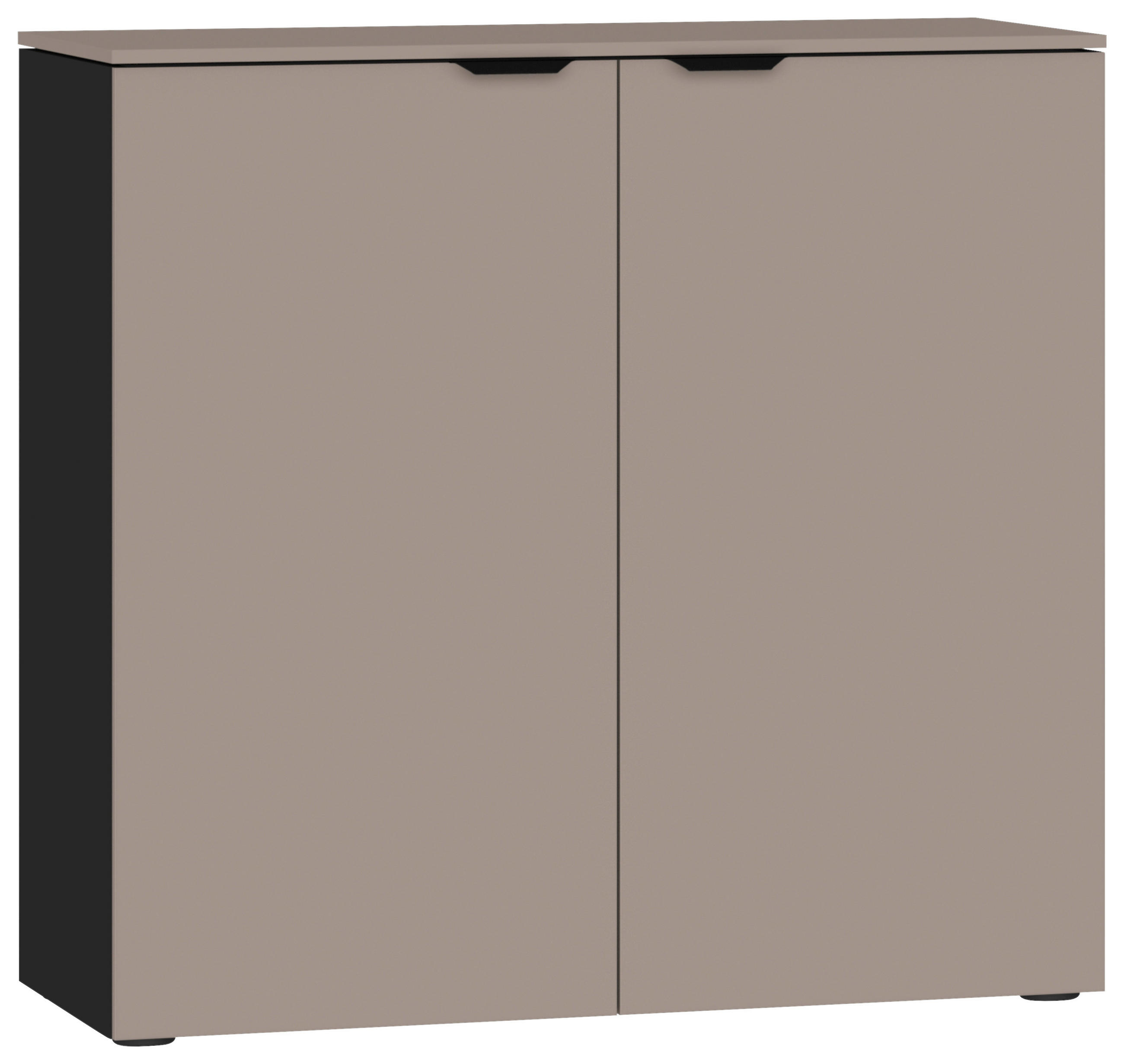 KOMMODE 90/87/43 cm  in Schwarz, Hellbraun  - Hellbraun/Schwarz, Design, Holzwerkstoff/Kunststoff (90/87/43cm) - Jutzler