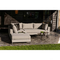 LOUNGEGARNITUR 246/262 cm Aluminium  - Taupe, MODERN, Textil/Metall (246/262cm) - Livetastic