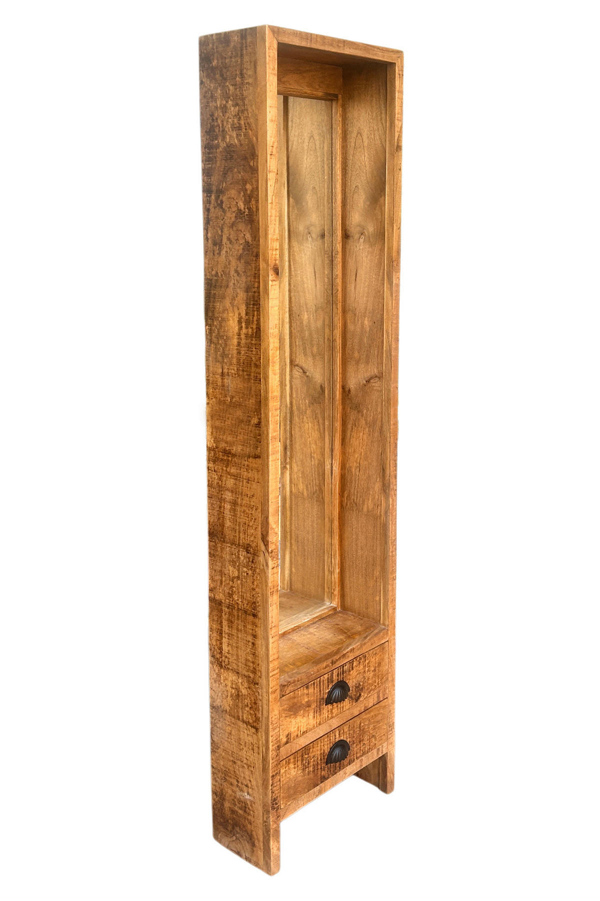SPIEGELSCHRANK 52/192/27 cm  - Schwarz/Naturfarben, KONVENTIONELL, Holz/Metall (52/192/27cm) - MID.YOU