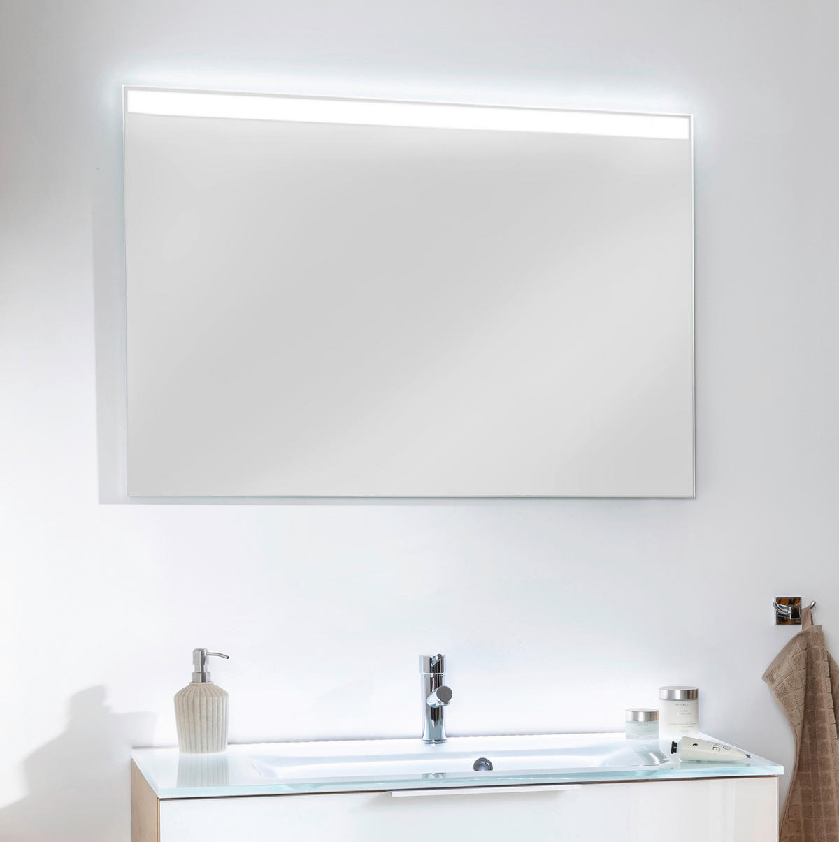 SPIEGEL 93/7/113,5 cm  - Silberfarben, Basics, Glas (93/7/113,5cm) - MID.YOU