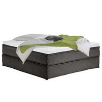 BOXSPRINGBETT 180/200 cm  in Anthrazit  - Anthrazit/Schwarz, Design, Textil (180/200cm) - home24
