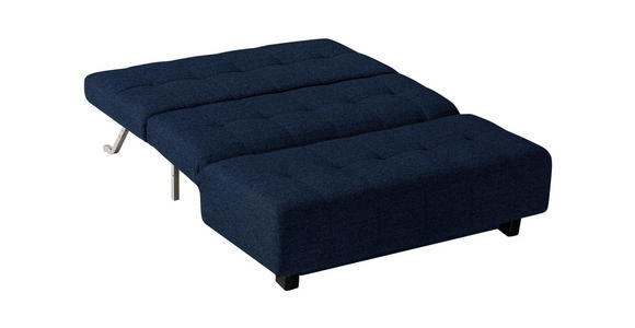 SCHLAFSOFA Dunkelblau - Schwarz/Dunkelblau, Design, Textil/Metall (145/92/102cm) - Novel