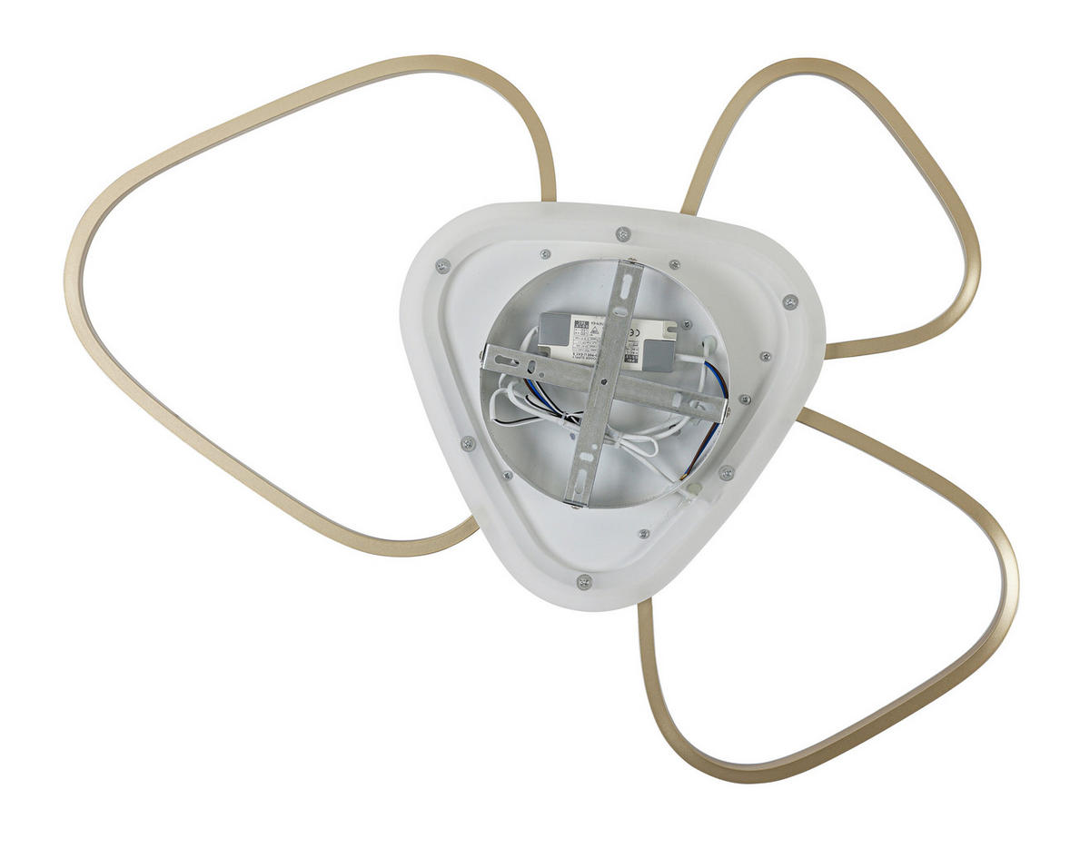 DECKENLEUCHTE    75/50/5 cm  - Champagner, Trend, Kunststoff/Metall (75/50/5cm) - Collett's Monde