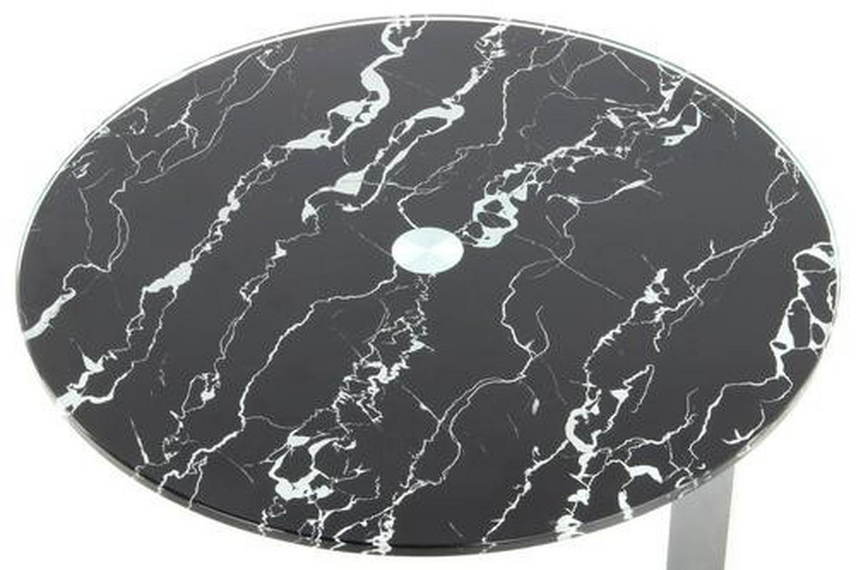 BEISTELLTISCH in Metall, Glas, Holzwerkstoff 40/40/53 cm  - Silberfarben/Schwarz, Basics, Glas/Holzwerkstoff (40/40/53cm) - Kayoom