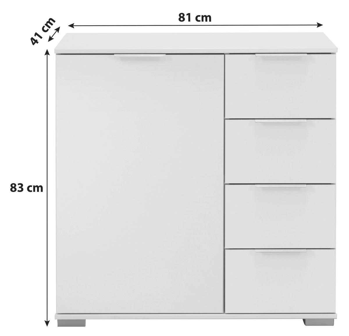 KOMMODE 81/83/41 cm  in  - Silberfarben, Konventionell, Holzwerkstoff (81/83/41cm) - MID.YOU