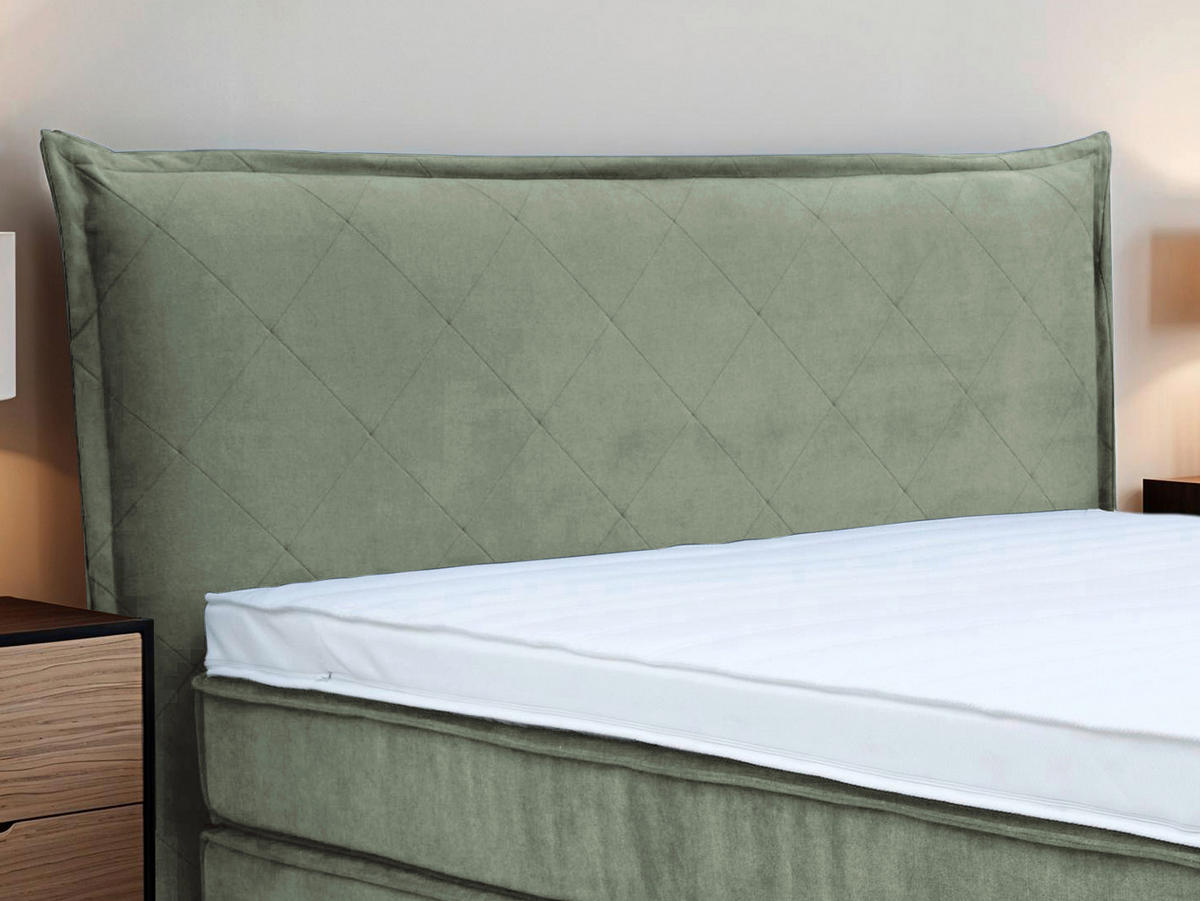BOXSPRINGBETT 120/200 cm  in Grün  - Schwarz/Grün, Konventionell, Kunststoff/Textil (120/200cm) - Boxxx