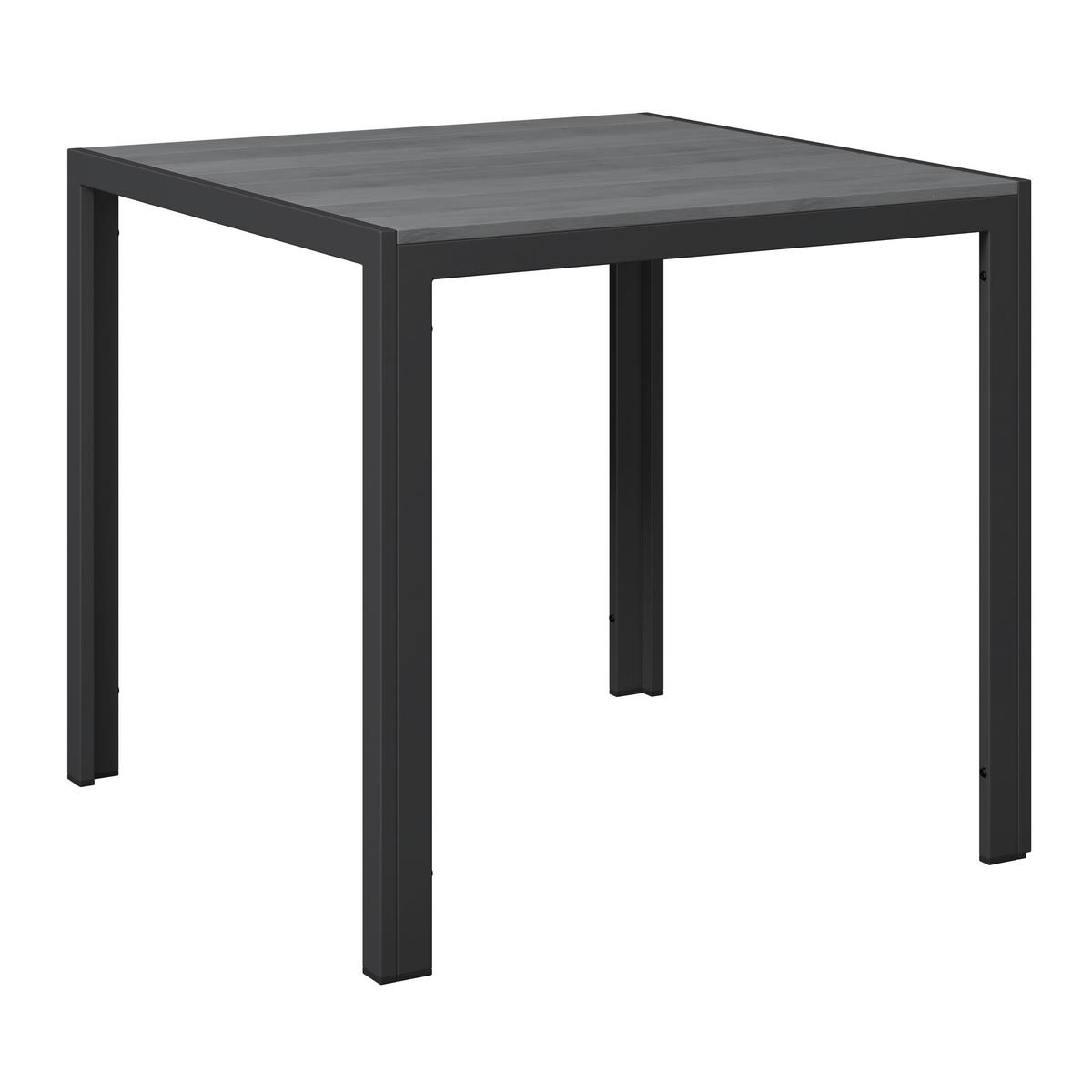 GARTENTISCH 80/80/74 cm Metall, Kunststoff quadratisch  - Dunkelgrau/Grau, MODERN, Kunststoff/Metall (80/80/74cm) - Ambia Garden