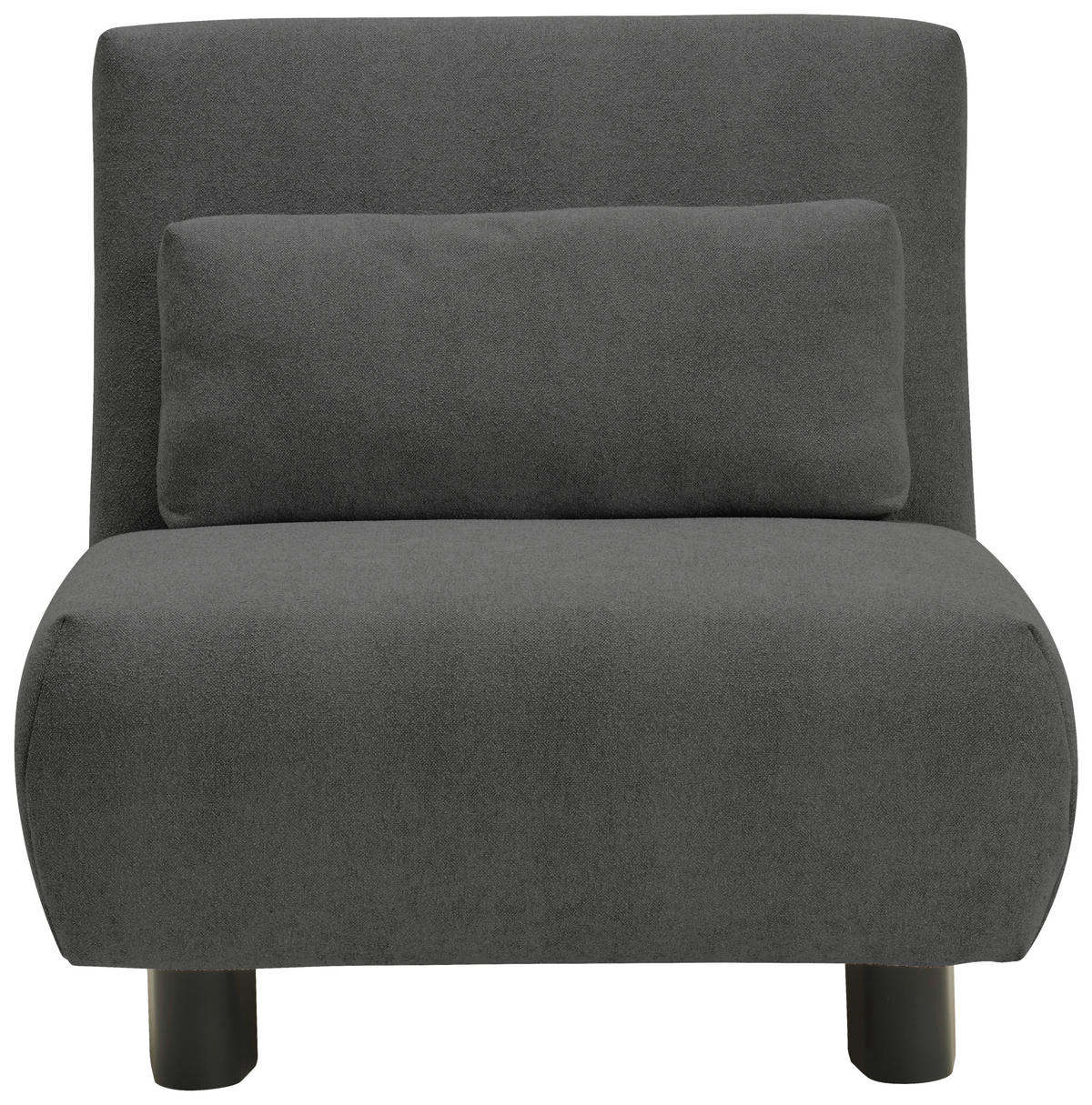 SCHLAFSESSEL Flachgewebe Dunkelgrau    - Dunkelgrau/Schwarz, KONVENTIONELL, Textil/Metall (90/85/100cm) - Carryhome