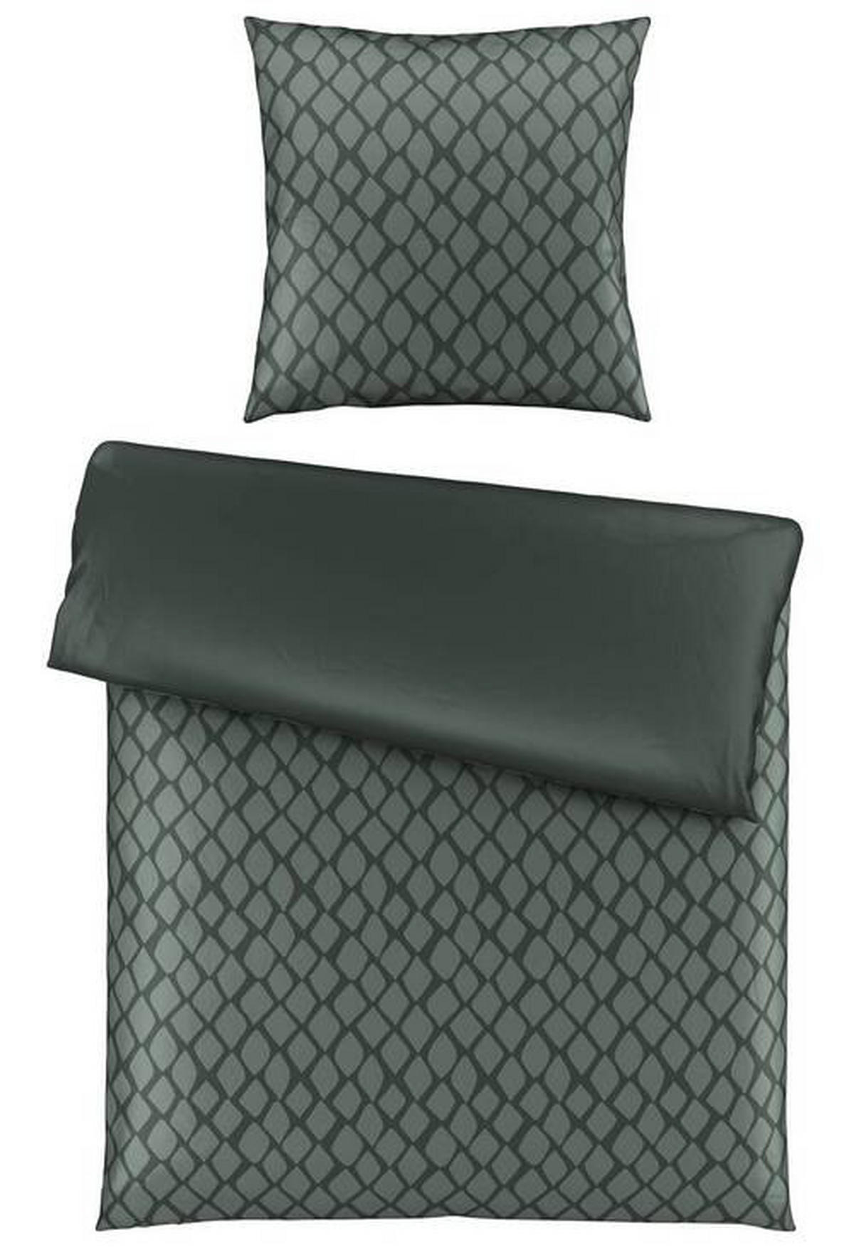 WENDEBETTWÄSCHE SNAKO Satin 155/220 cm  - Grün, Design, Textil (155/220cm) - Dieter Knoll