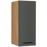KÜCHENOBERSCHRANK Easytouch 30/72/35 cm Grün, Eichefarben  - Eichefarben/Schwarz, MODERN, Holzwerkstoff/Metall (30/72/35cm) - Nobilia