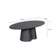 COUCHTISCH ESG 120/70/42 cm oval Anthrazit, Schwarz  - Anthrazit/Schwarz, Design, Glas/Keramik (120/70/42cm) - Novel