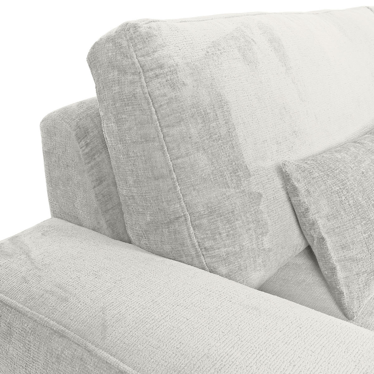 BIGSOFA in Chenille Beige  - Beige/Schwarz, KONVENTIONELL, Kunststoff/Textil (282/73/115cm) - MID.YOU