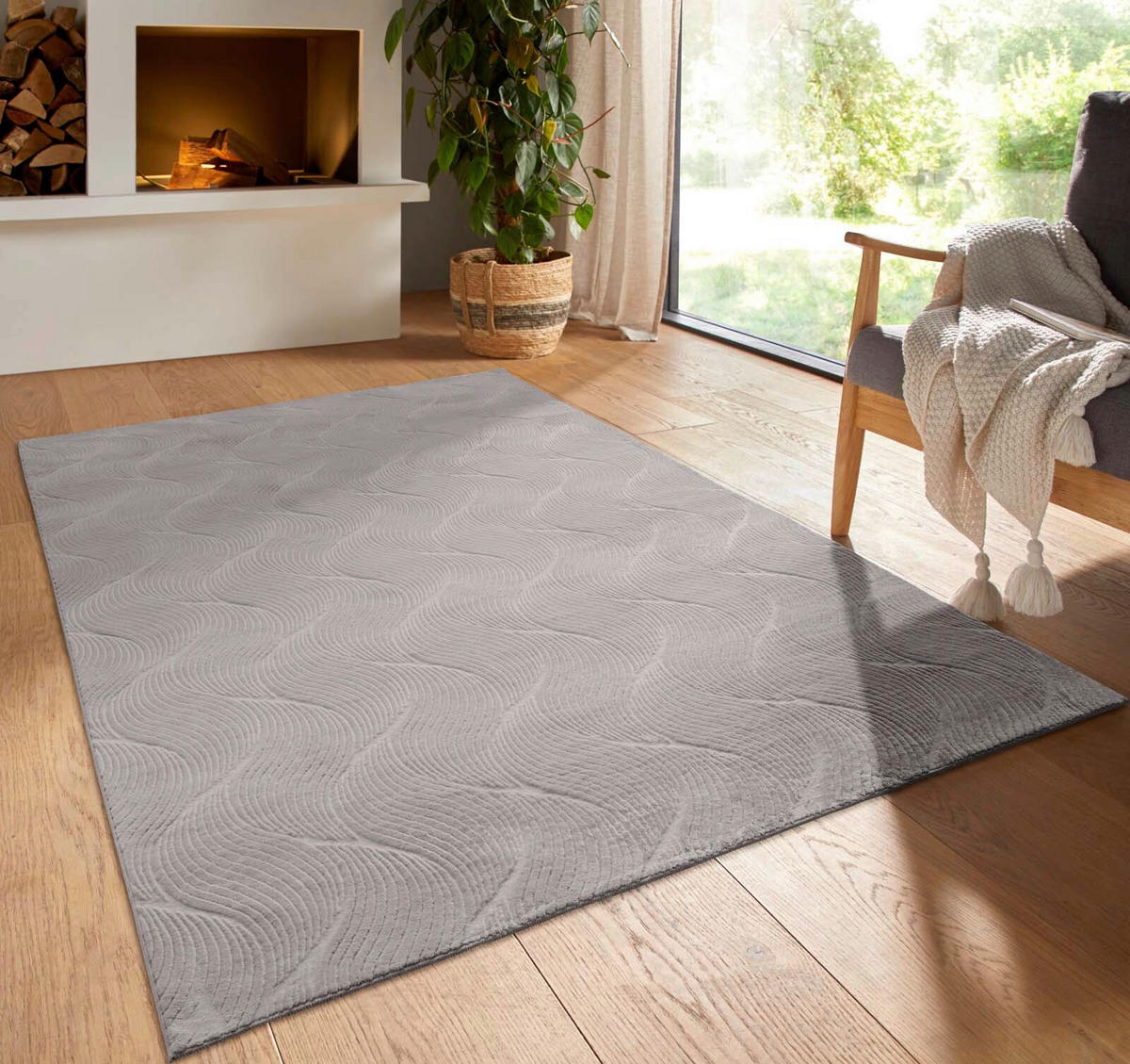 WEBTEPPICH 200/290 cm Homestyle Hellgrau  - Hellgrau, Design, Textil (200/290cm) - Novel