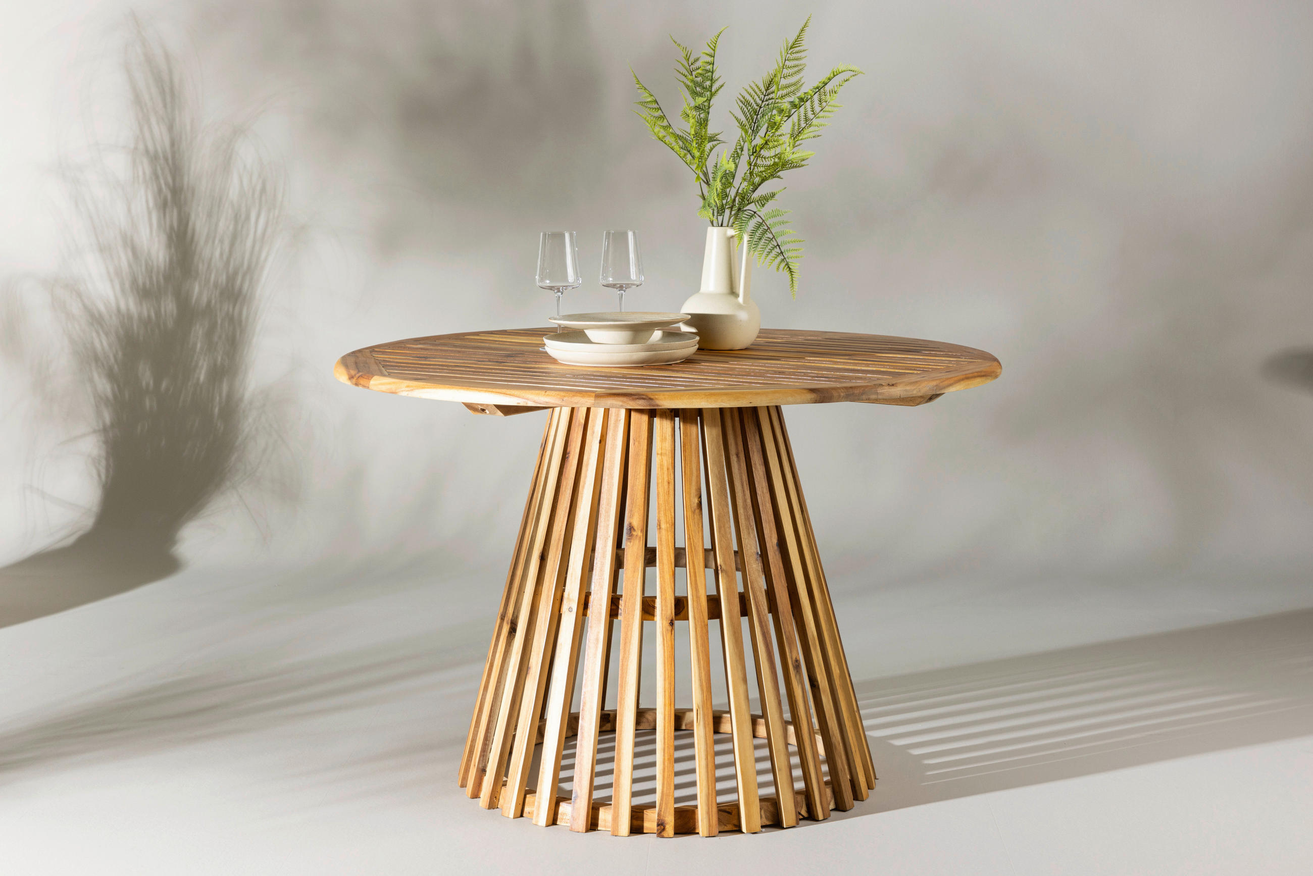GARTENTISCH 120/120/75 cm  - Akaziefarben, KONVENTIONELL, Holz (120/120/75cm) - Gardenson