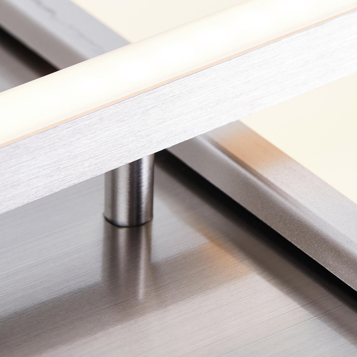 LED-DECKENLEUCHTE   - Nickelfarben, Design, Kunststoff/Metall (6,4/40/40cm) - Brilliant