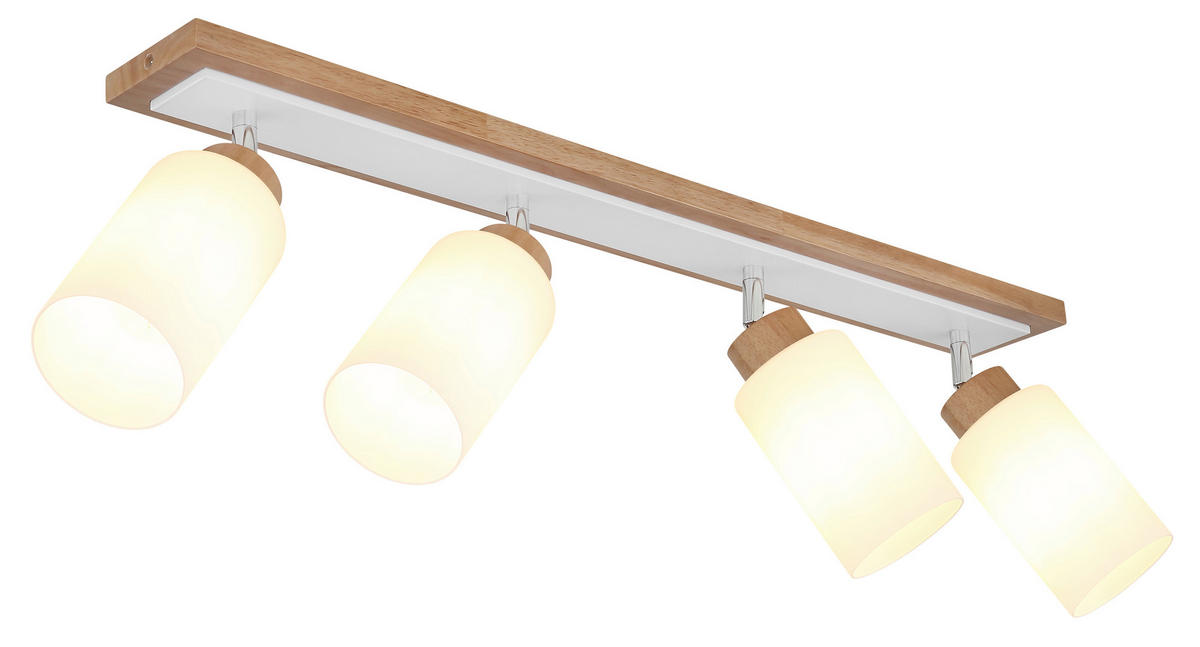 STRAHLER Rowena 81/10,3/22 cm  - Chromfarben/Opal, Design, Glas/Holz (81/10,3/22cm) - Globo