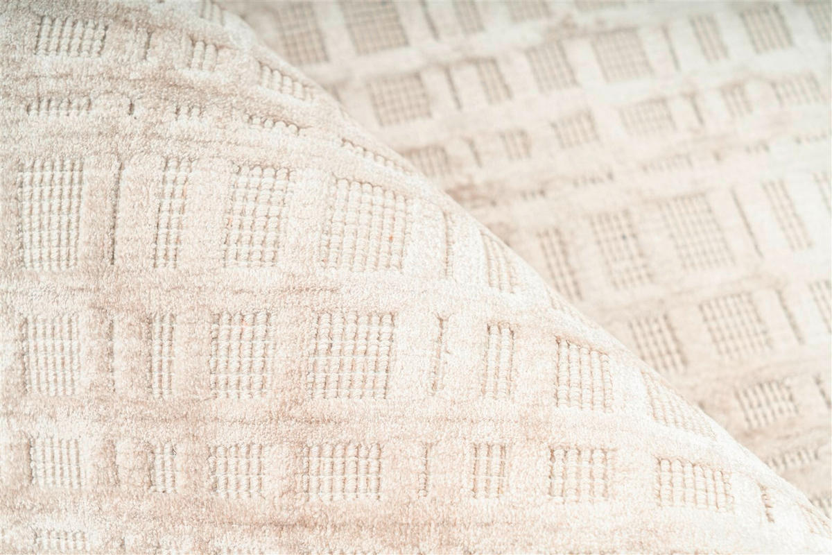 FLACHWEBETEPPICH 80/150 cm Karma Silberfarben, Beige  - Beige/Silberfarben, Basics, Textil (80/150cm) - Novel