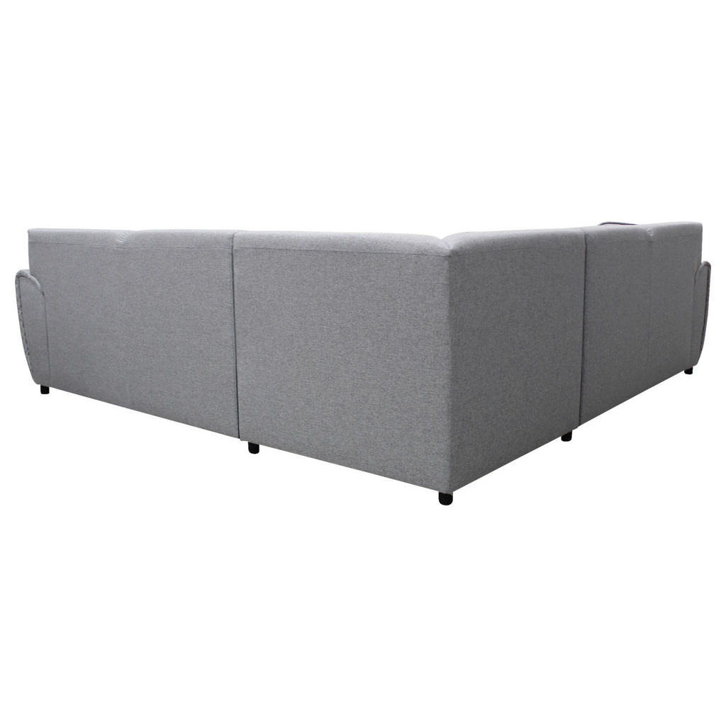 Thumbnail - Livetastic Ecksofa, Schwarz, Hellgrau, Textil, 5-Sitzer, Füllung: Schaumstoff, Ottomane links, L-Form, 266x266 cm, Made ...