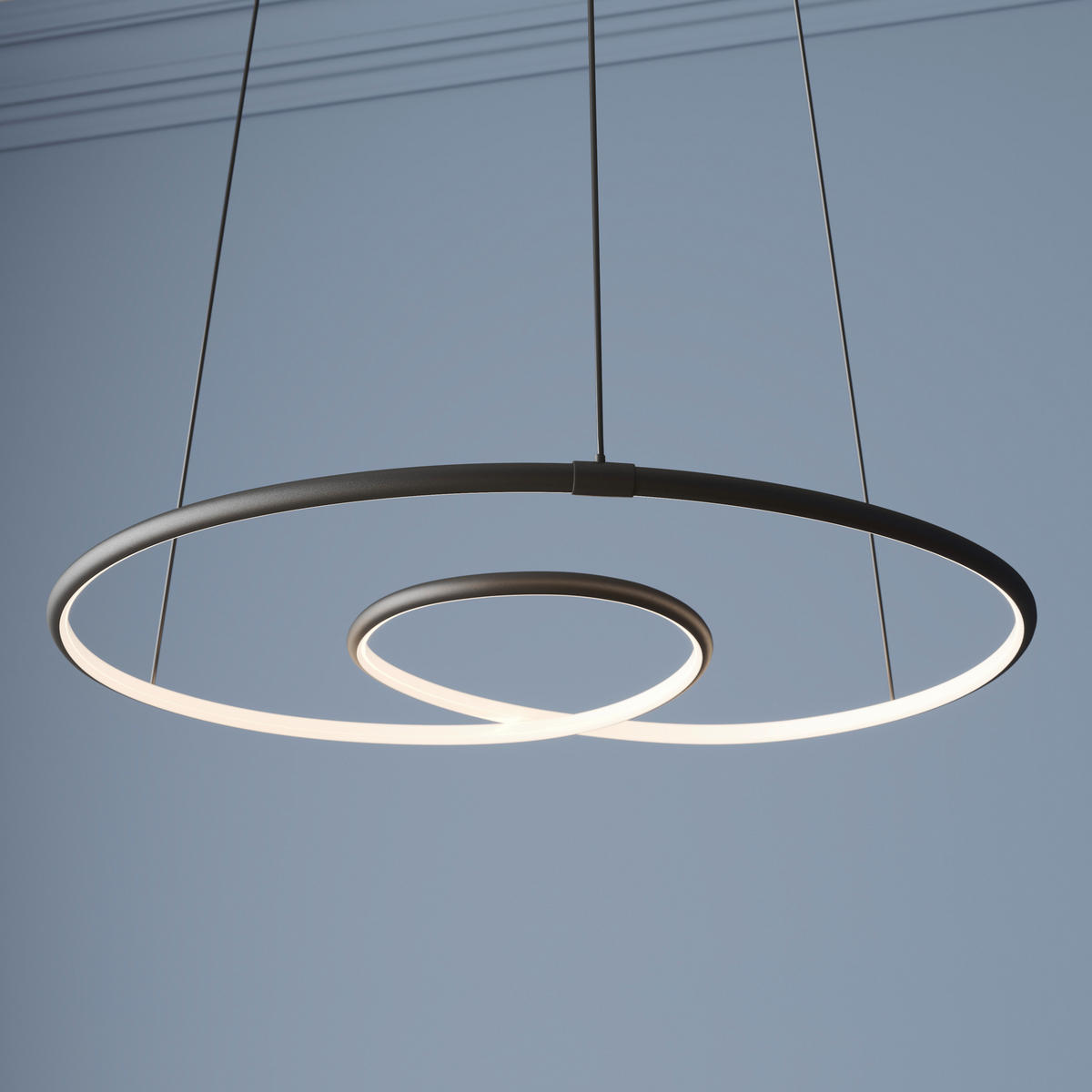 LED-HÄNGELEUCHTE Birmingham 67/150 cm   - Schwarz, LIFESTYLE, Kunststoff/Metall (67/150cm) - Novel