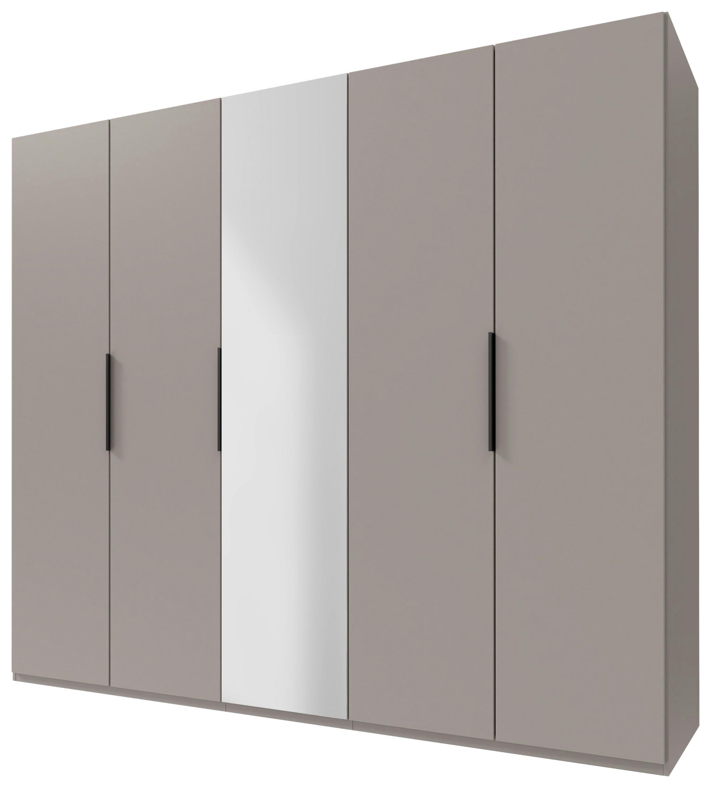 DREHTÜRENSCHRANK Sahara  - Schwarz/Sahara, Modern, Glas/Holzwerkstoff (250/236/58cm) - MID.YOU