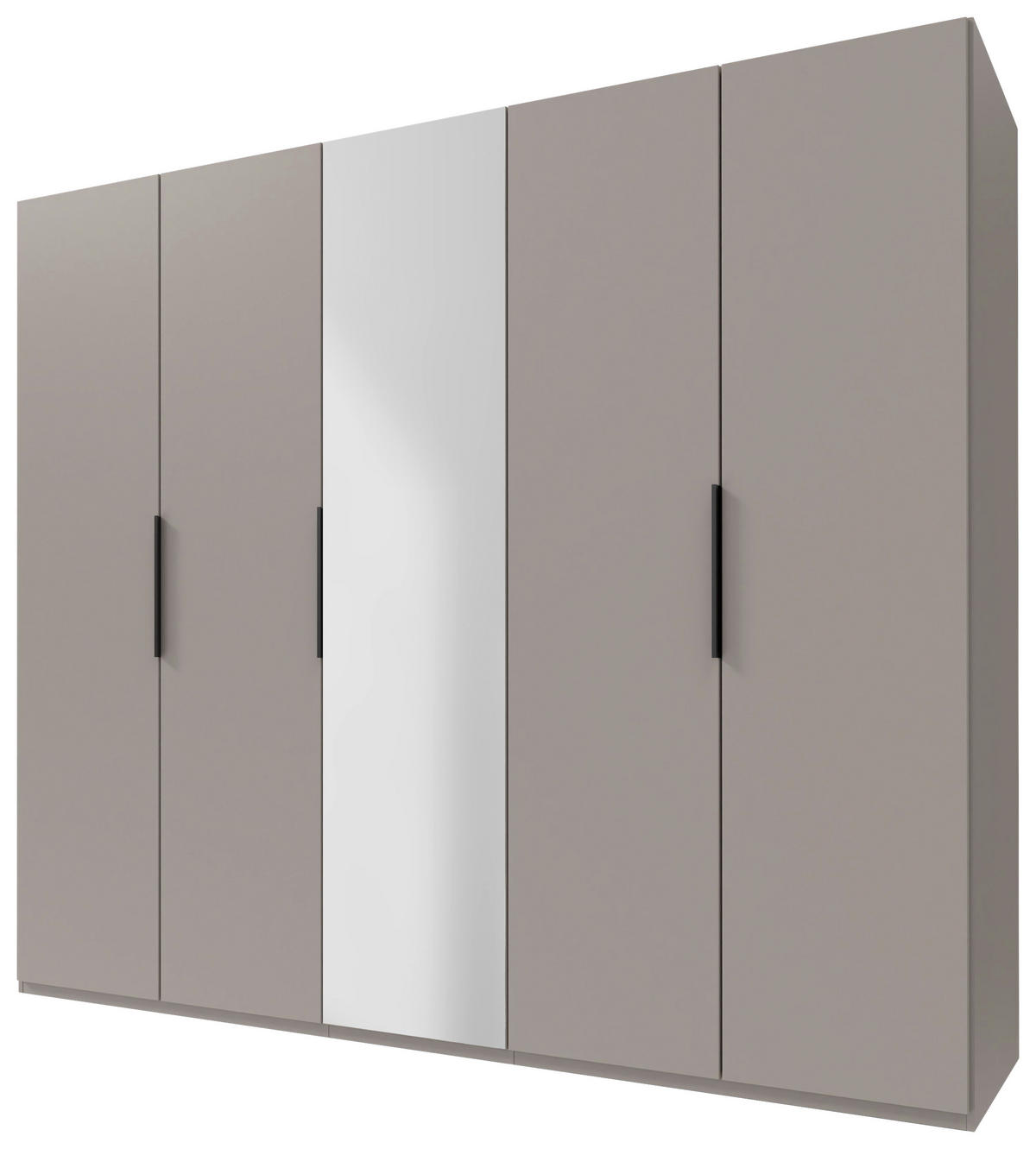 DREHTÜRENSCHRANK Sahara  - Schwarz/Sahara, Modern, Glas/Holzwerkstoff (250/236/58cm) - MID.YOU