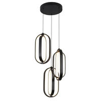 ZÁVESNÉ LED SVIETIDLO, 34/250 cm  - čierna, Design, kov/plast (34/250cm) - Novel