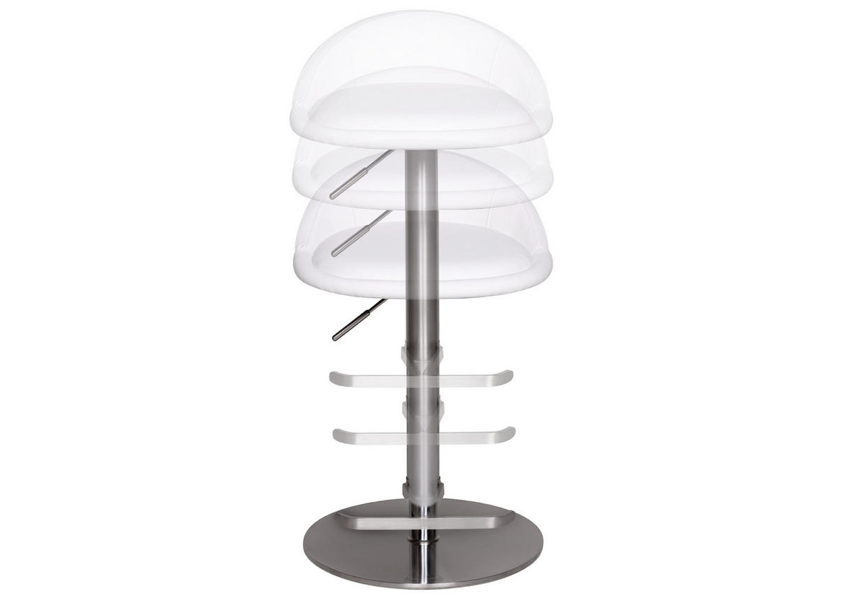 BARPALL i vit  - vit/silver, Modern, metall/textil (43/65/43cm) - MID.YOU
