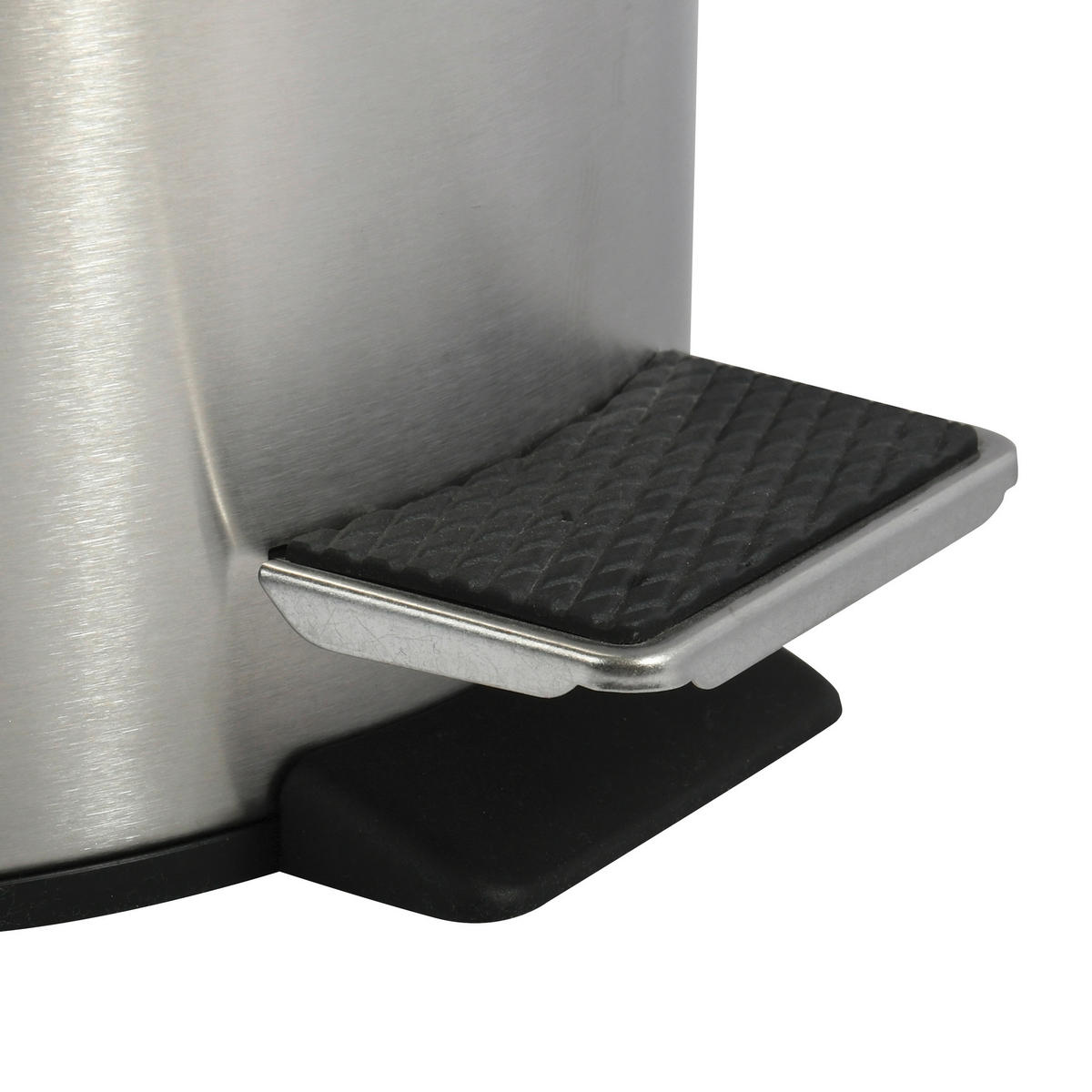 TRETEIMER 12 l  Metall  - Edelstahlfarben/Schwarz, Basics, Kunststoff/Metall (25/39/25cm) - Spirella