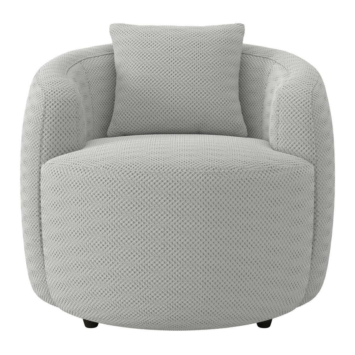SESSEL in Velours, Struktur Beige  - Beige/Schwarz, MODERN, Kunststoff/Textil (81/74/81cm) - Livetastic
