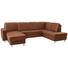 WOHNLANDSCHAFT in Leder Braun - Chromfarben/Braun, Design, Leder/Kunststoff (167/301/198cm) - Xora WOHNLANDSCHAFT in Leder Braun - Chromfarben/Braun, Design, Leder/Kunststoff (167/301/198cm) - Xora