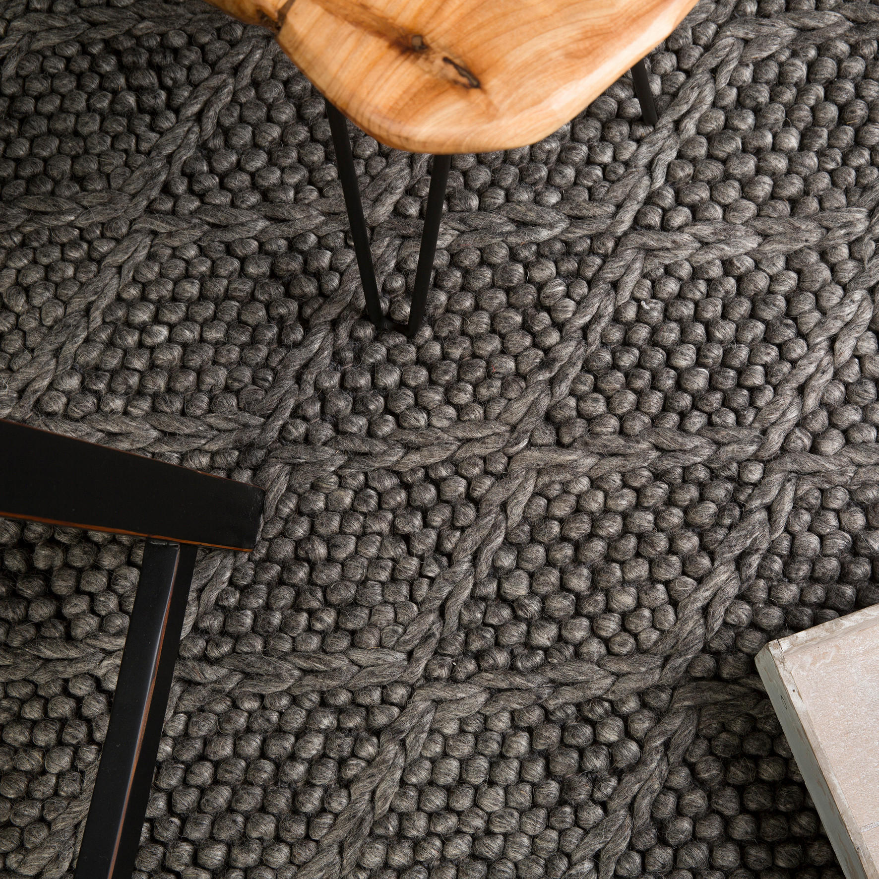FLACHWEBETEPPICH 80/150 cm Graphitfarben  - Graphitfarben, Basics, Textil (80/150cm) - Obsession