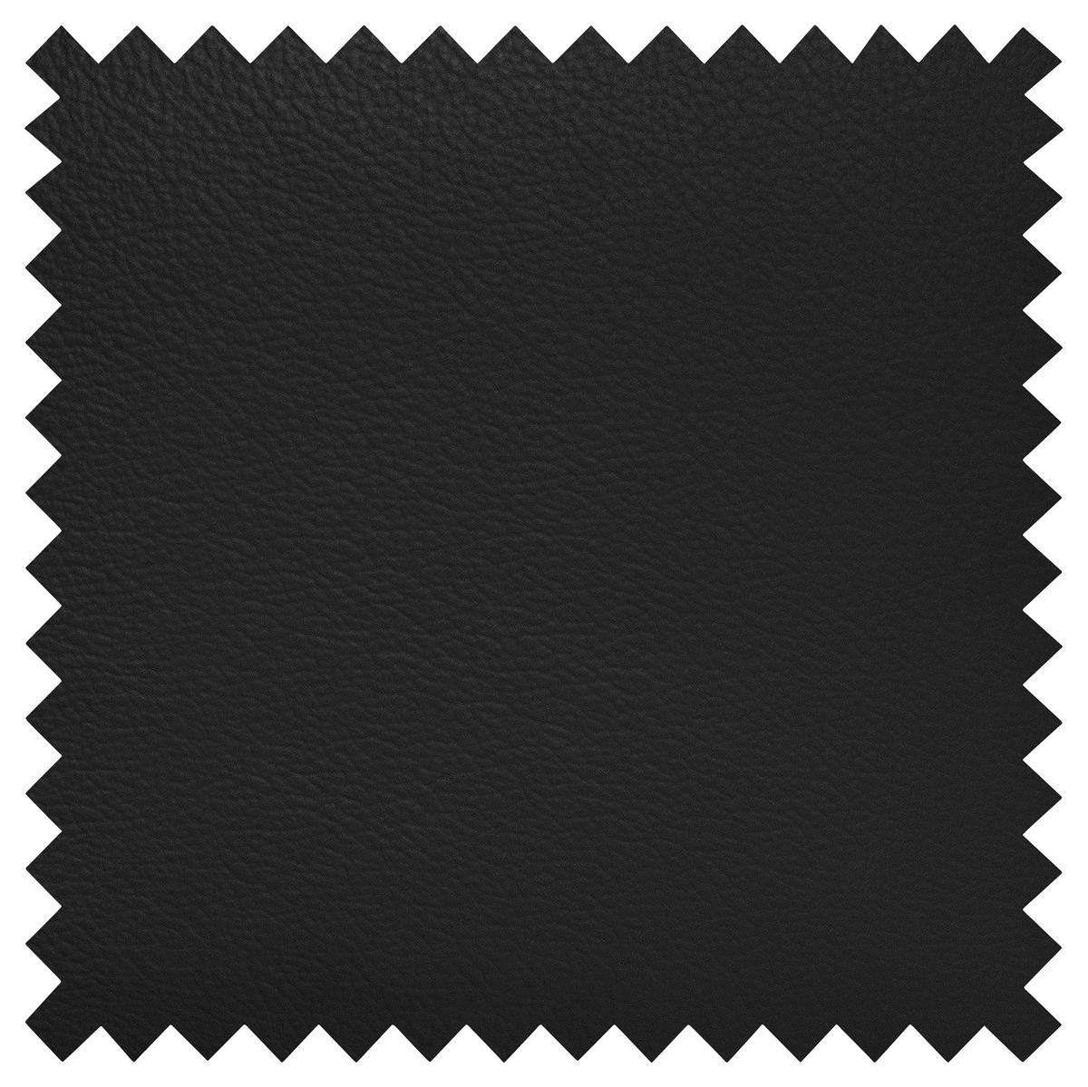WOHNLANDSCHAFT in Lederlook Echtleder Schwarz  - Chromfarben/Schwarz, Design, Leder/Textil (208/315/175cm) - Livetastic